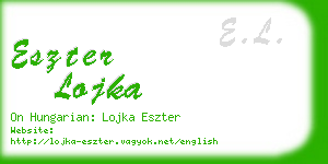 eszter lojka business card